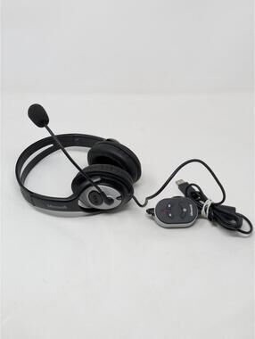 Microsoft LifeChat LX-3000 Headset Model 1084  - Lightly Used Black and White